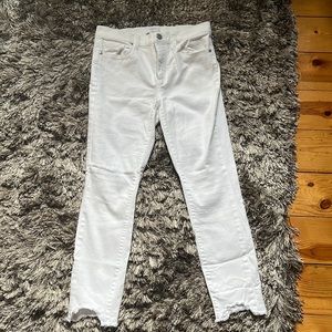 White Skinny Ankle jeans from Loft Outlet (petite)
